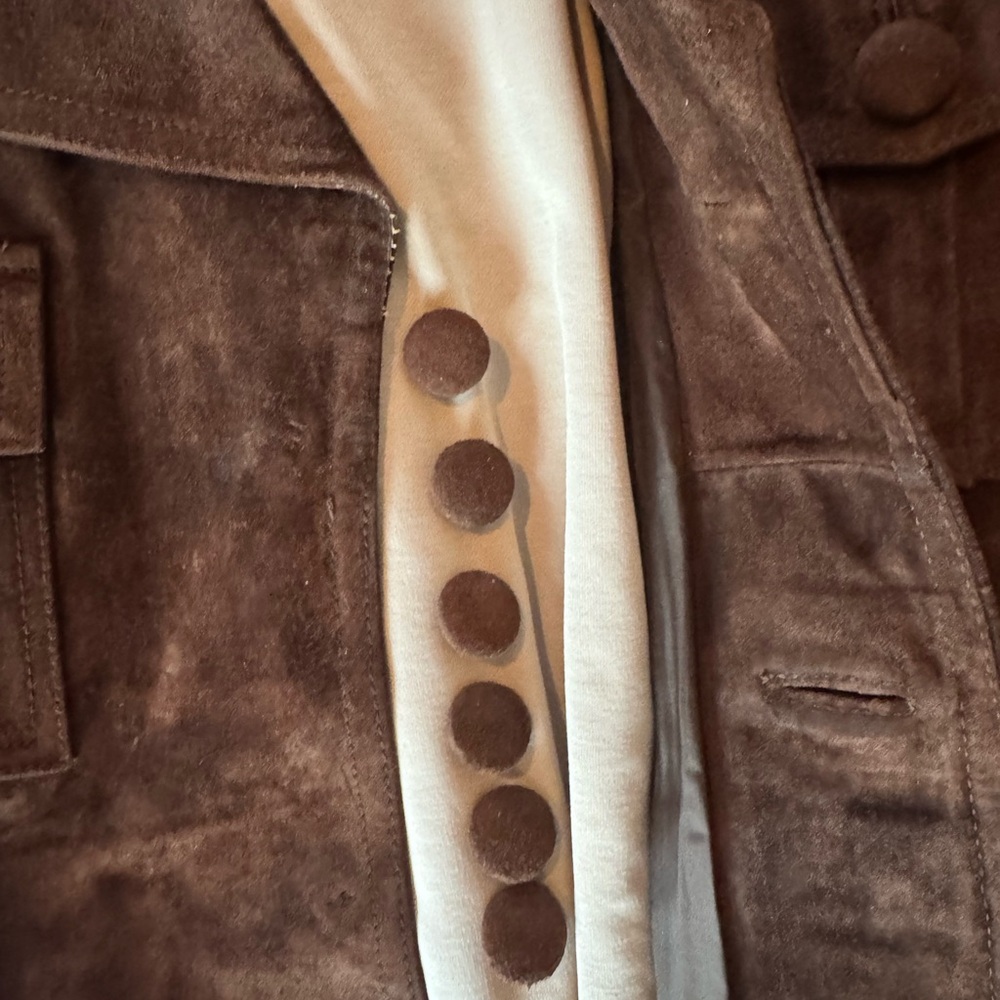 Vintage Men's Brown Suede Jacket - Picture 8 of 12